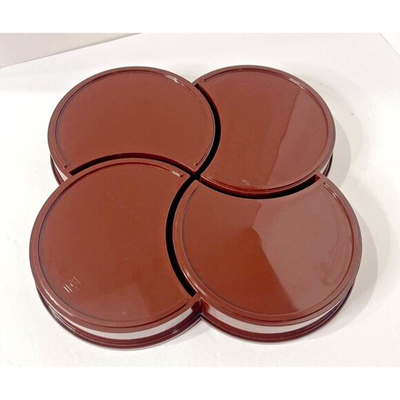 Dansk Designs Divided Serving Tray Brown Gunnar Cyren Melamine Vintage MCM - Picture 2 of 3